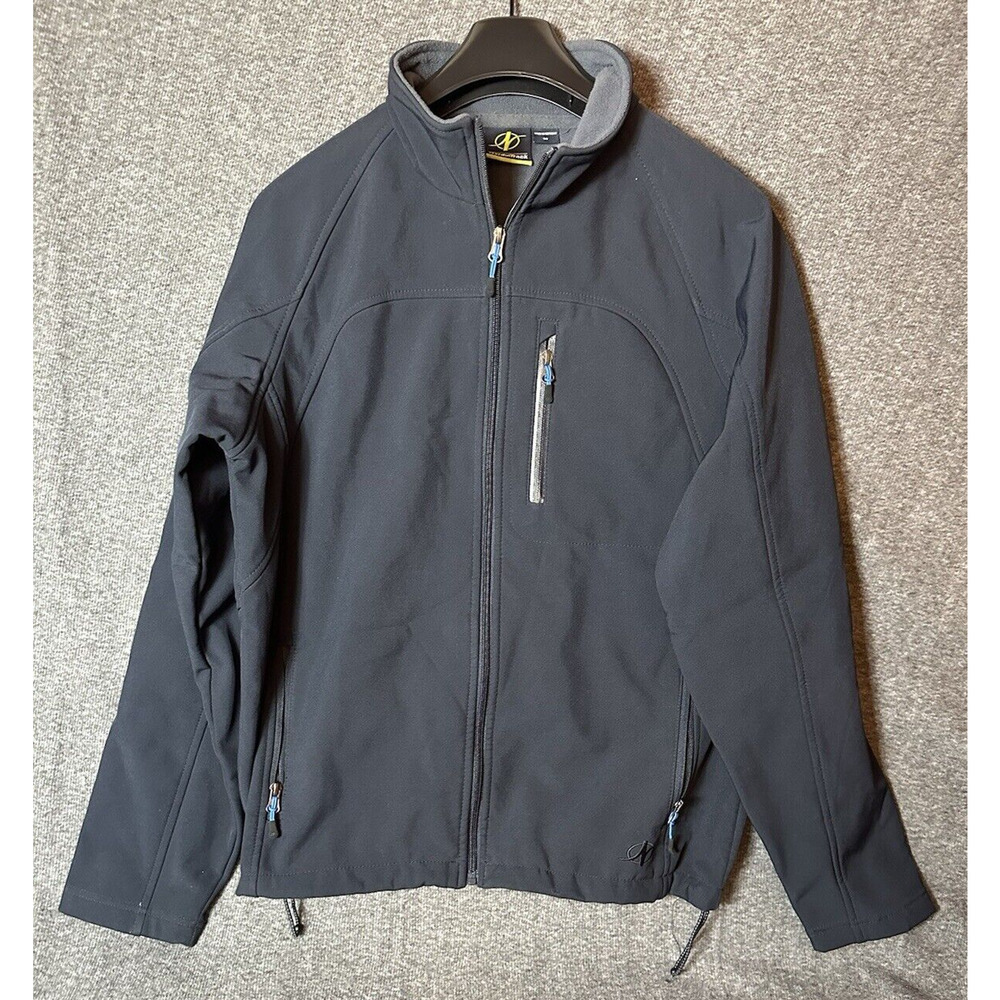 NordicTrack Jacket Mens Small Black Full Zip Zipper Pockets Performance Wear S